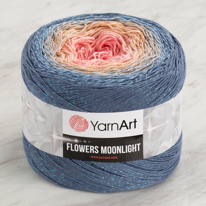 YarnArt Flowers Moonlight Cotton Lurex (Glitter) Gradient Yarn – 3262