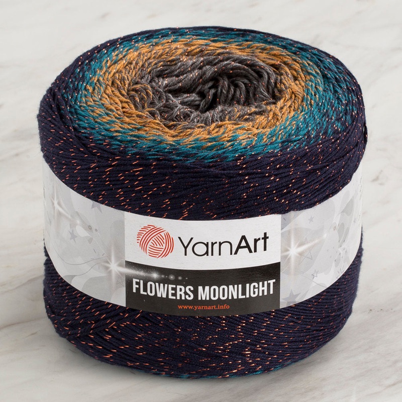 YarnArt Flowers Moonlight Cotton Lurex (Glitter) Gradient Yarn – 3263-1