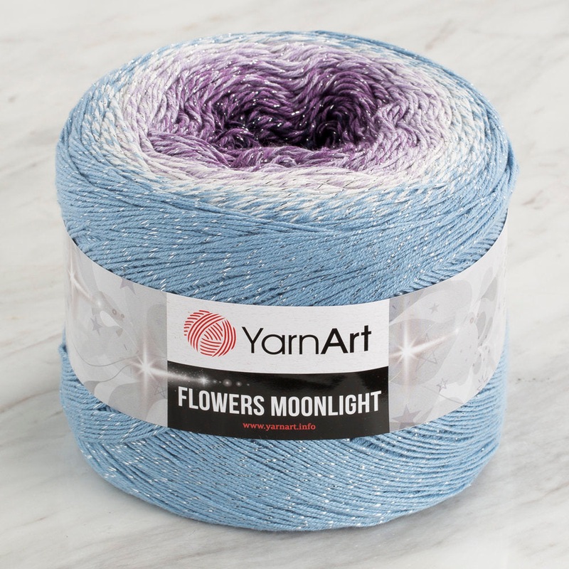 YarnArt Flowers Moonlight Cotton Lurex (Glitter) Gradient Yarn – 3264