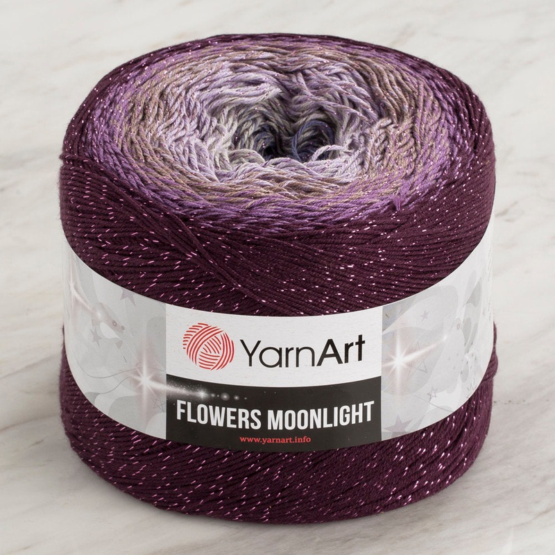 YarnArt Flowers Moonlight Cotton Lurex (Glitter) Gradient Yarn – 3278