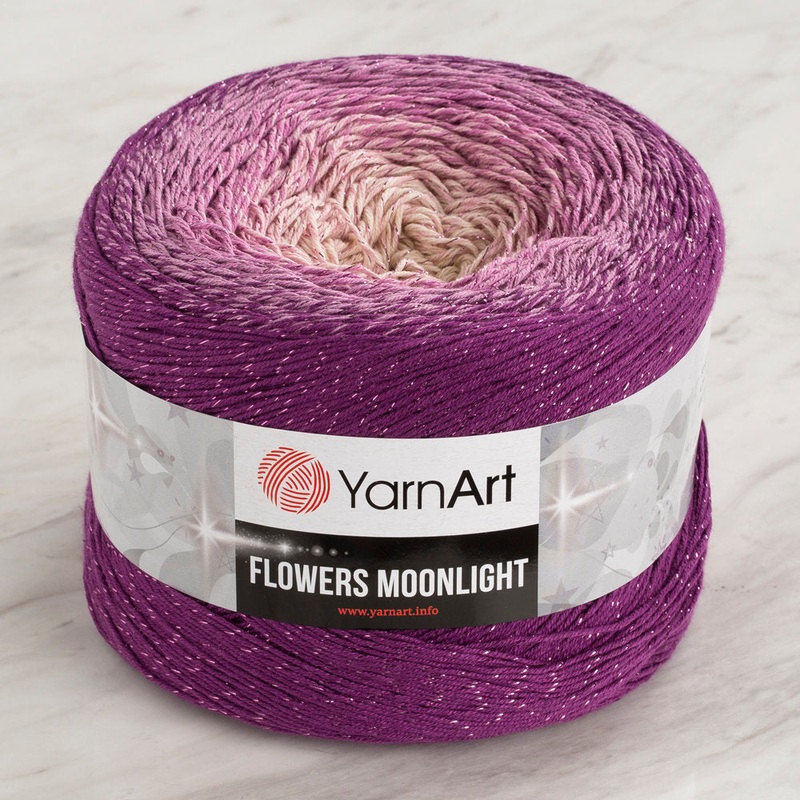 YarnArt Flowers Moonlight Cotton Lurex (Glitter) Gradient Yarn – 3290