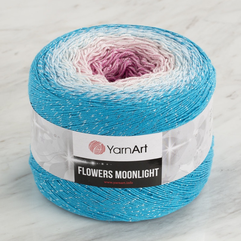 YarnArt Flowers Moonlight Cotton Lurex (Glitter) Gradient Yarn – 3294