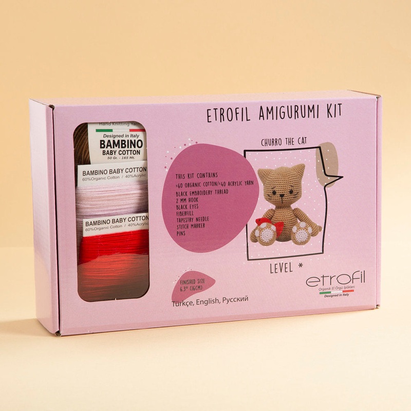 Etrofil Amigurumi Kit, Churro The Cat – AB001