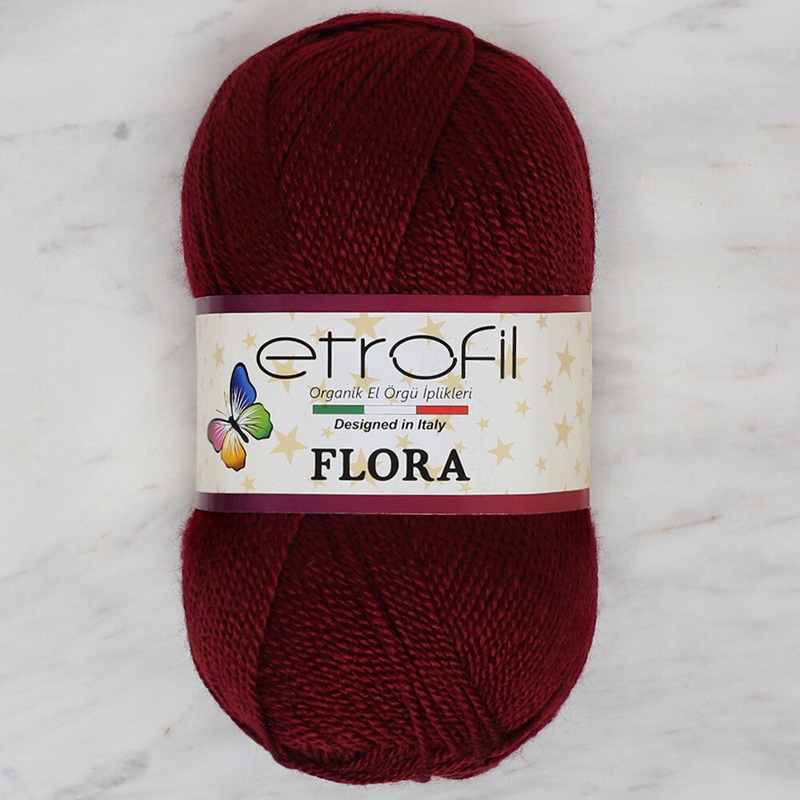 Etrofil Flora Knitting Yarn, Claret – 73035