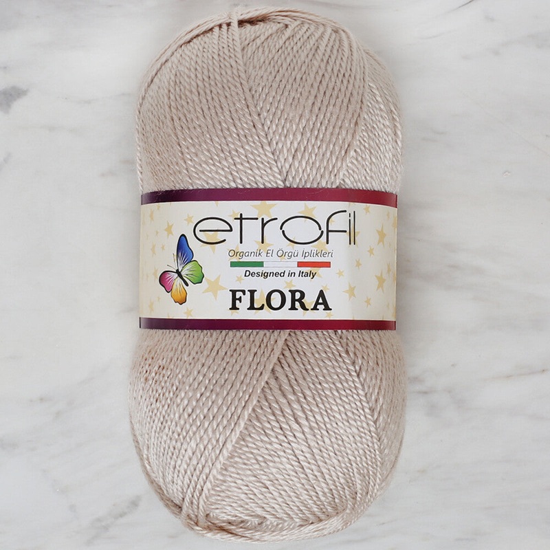 Etrofil Flora Knitting Yarn, Light Beige – 70765