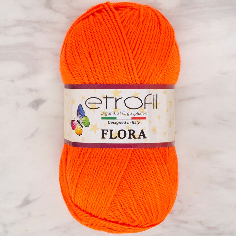 Etrofil Flora Knitting Yarn, Orange – 72005