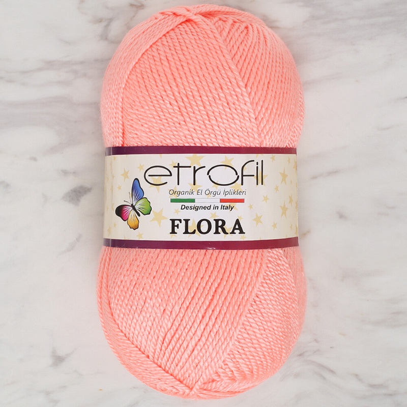 Etrofil Flora Knitting Yarn, Pinkish Orange – 72004