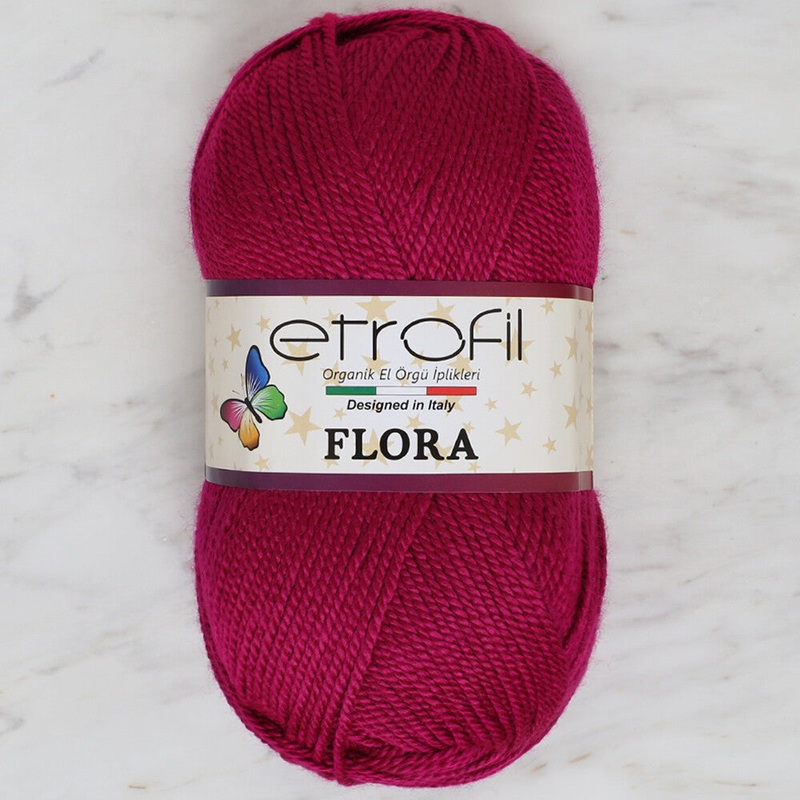 Etrofil Flora Knitting Yarn, Plum – 73049