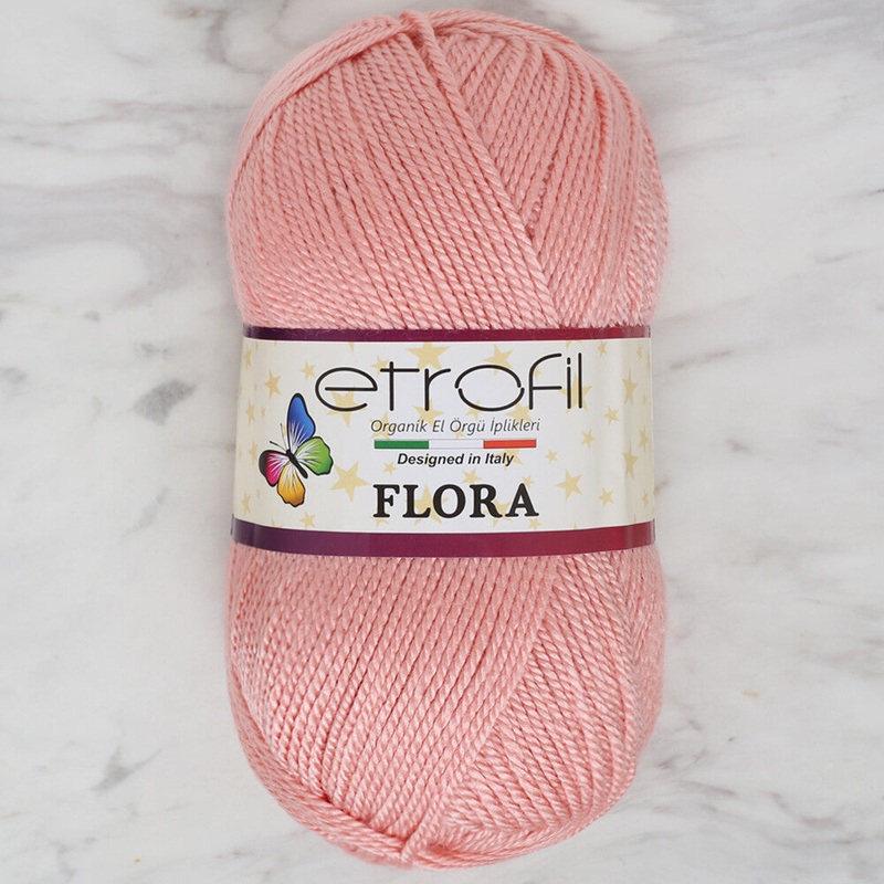 Etrofil Flora Knitting Yarn, Powder Pink – 73033