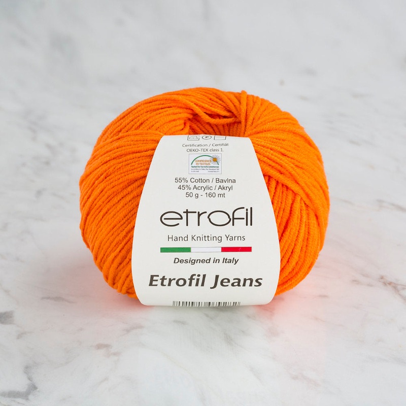 Etrofil Jeans Knitting Yarn, Orange – 030