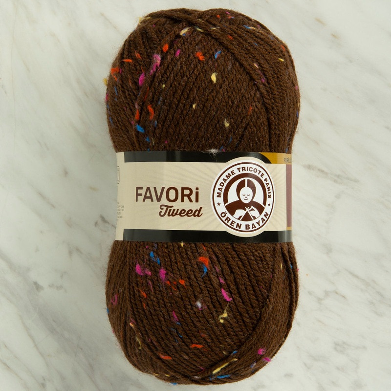 Madame Tricote Paris Favori Tweed, Brown – 083A