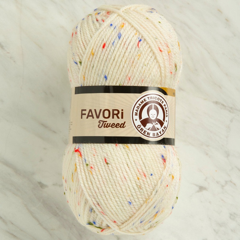 Madame Tricote Paris Favori Tweed, Cream – 005C