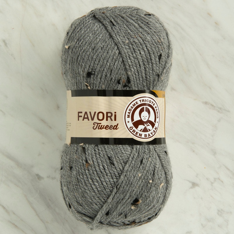 Madame Tricote Paris Favori Tweed, Grey – 008B