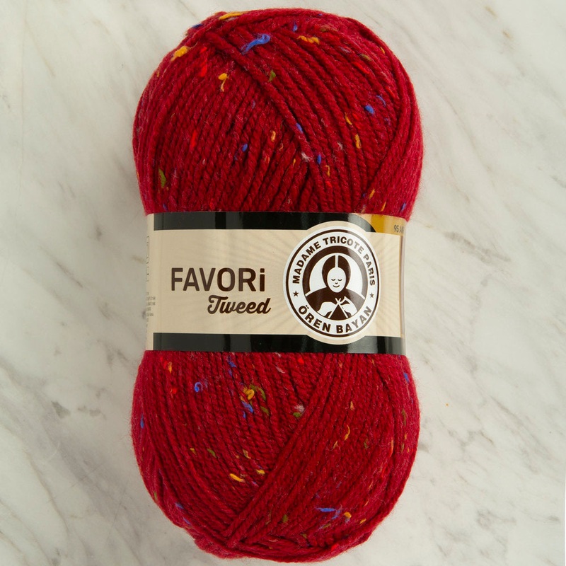 Madame Tricote Paris Favori Tweed, Red – 034C