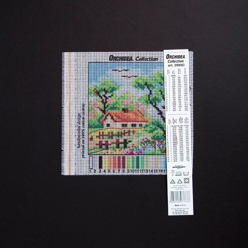 Orchidea 15x15cm Printed Gobelin, Farm (Spring) – 2599D
