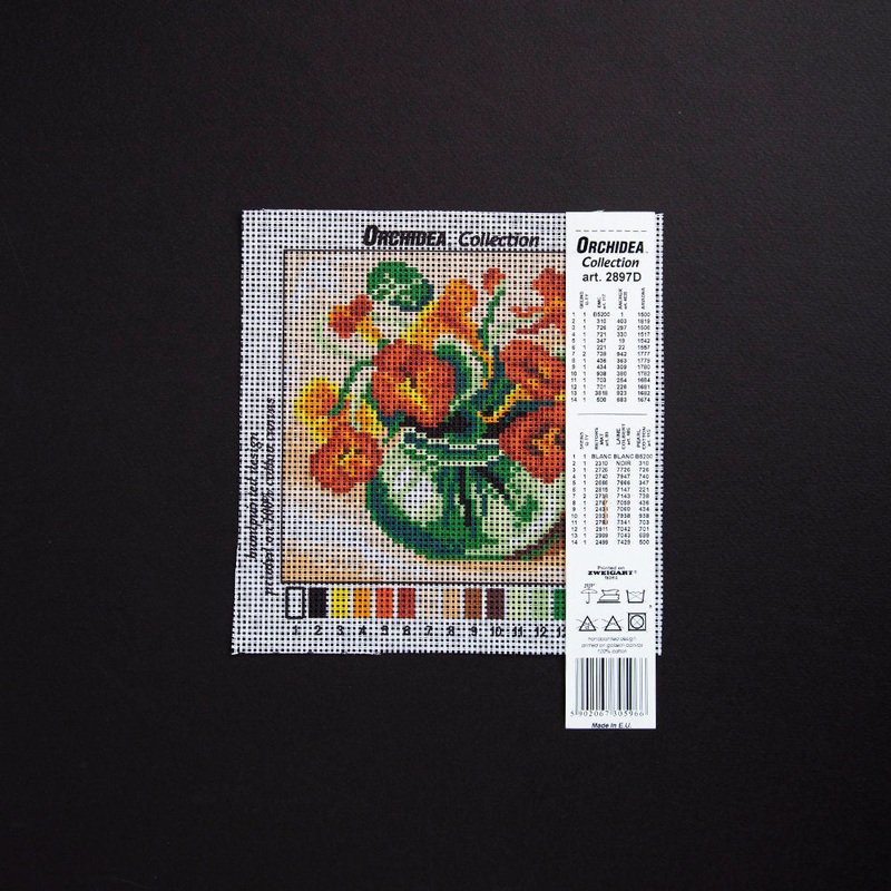 Orchidea 15x15cm Printed Gobelin, Nasturtium – 2897D