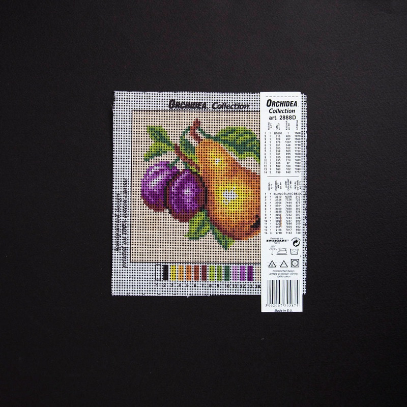 Orchidea 15x15cm Printed Gobelin, Plums and a Pear – 2888D