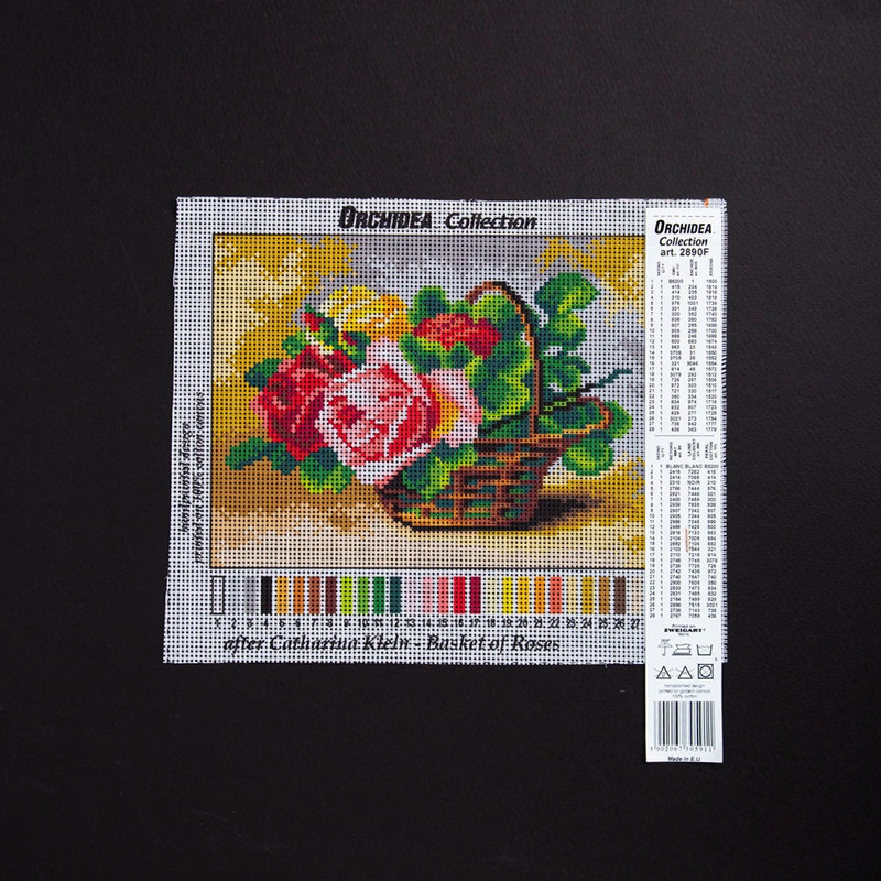 Orchidea 18x24cm Printed Gobelin, After Catharina Klein – Basket of Roses – 2890F