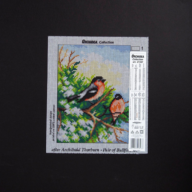 Orchidea 18x24cm Printed Gobelin, Archibald Thorburn – Pair of Bullfinches – 2729F