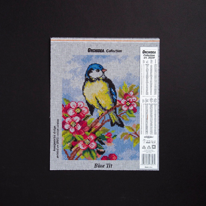 Orchidea 18x24cm Printed Gobelin, Blue Tit – 2620F