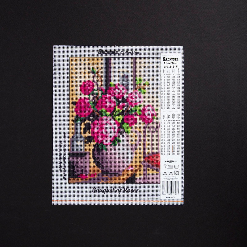 Orchidea 18x24cm Printed Gobelin, Bouquet of Roses – 2121F