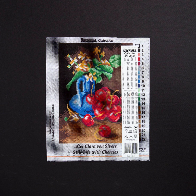 Orchidea 18x24cm Printed Gobelin, Clara Von Sivers – Still Life with Cherries – 2852F