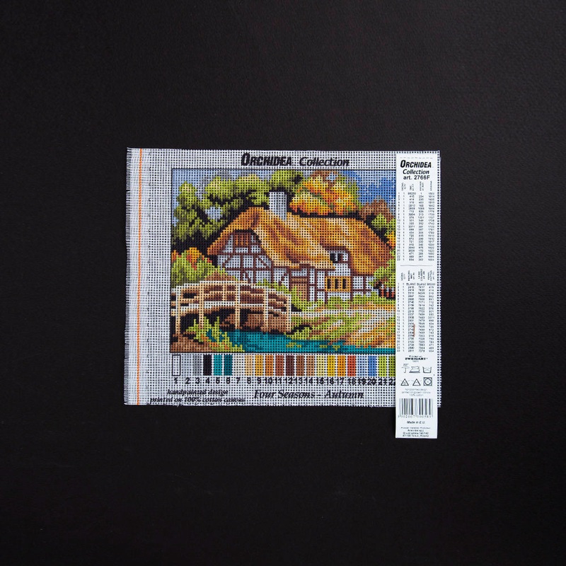 Orchidea 18x24cm Printed Gobelin, Cottage by the Bridge (Autumn) – 2766F