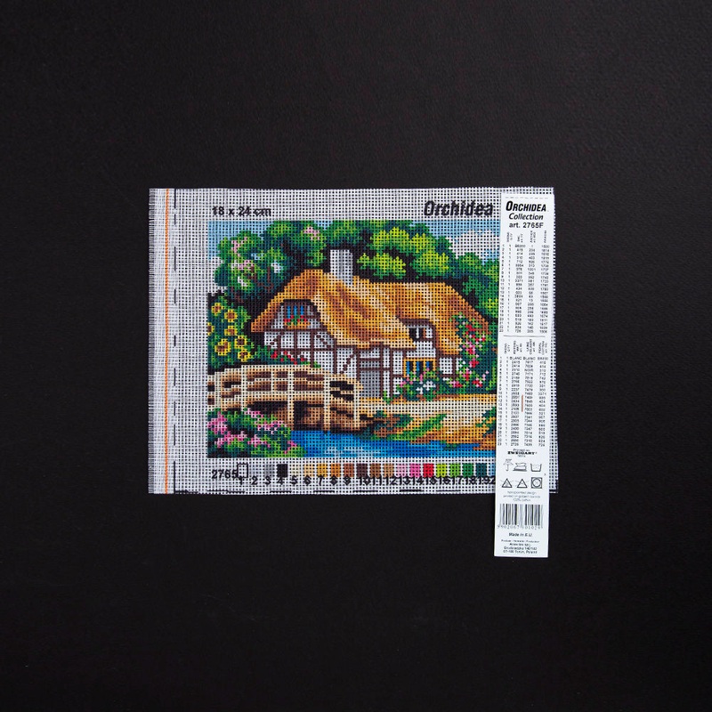 Orchidea 18x24cm Printed Gobelin, Cottage by the Bridge (Summer) – 2765F