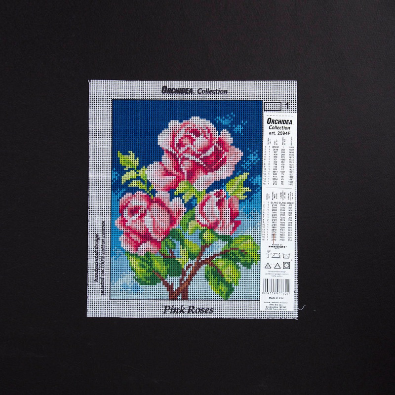 Orchidea 18x24cm Printed Gobelin, Pink Roses – 2594F