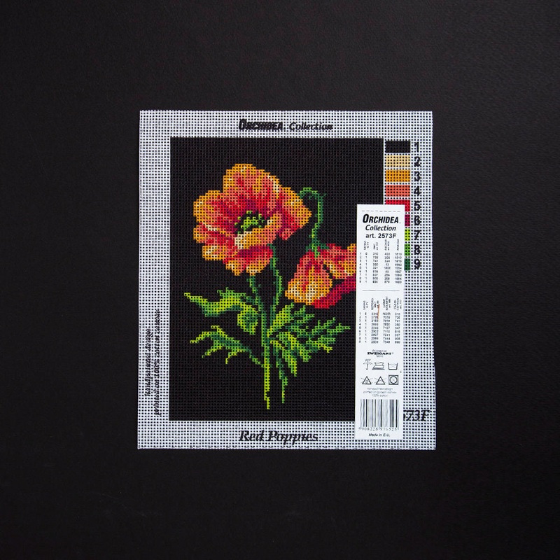 Orchidea 18x24cm Printed Gobelin, Red Poppies – 2573F