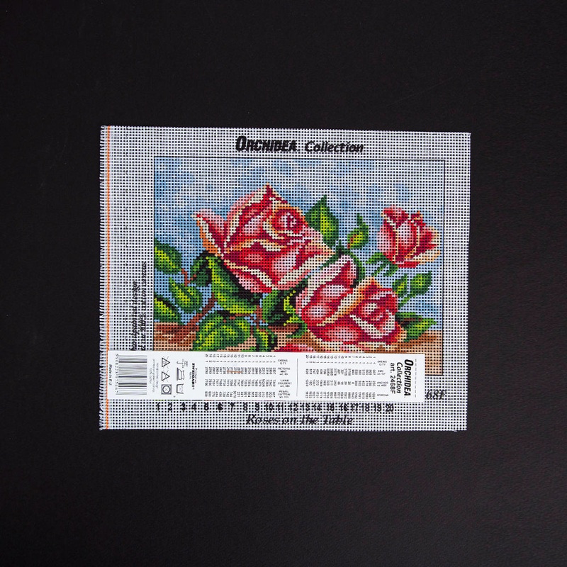 Orchidea 18x24cm Printed Gobelin, Roses on the Table – 2468F