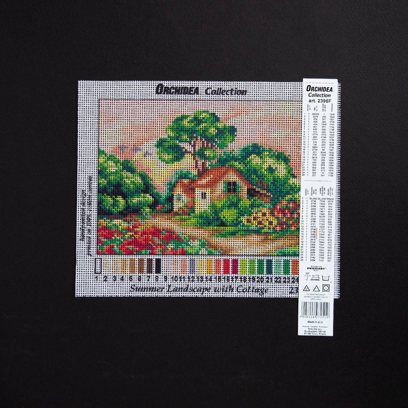 Orchidea 18x24cm Printed Gobelin, Summer Landscape with Cottage – 2396F
