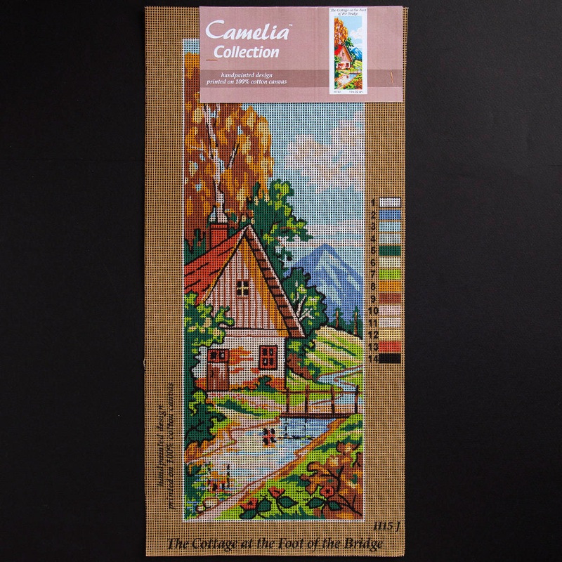 Orchidea 19x50cm Printed Gobelin, The cottage at the Foot of the Bridge – H15J