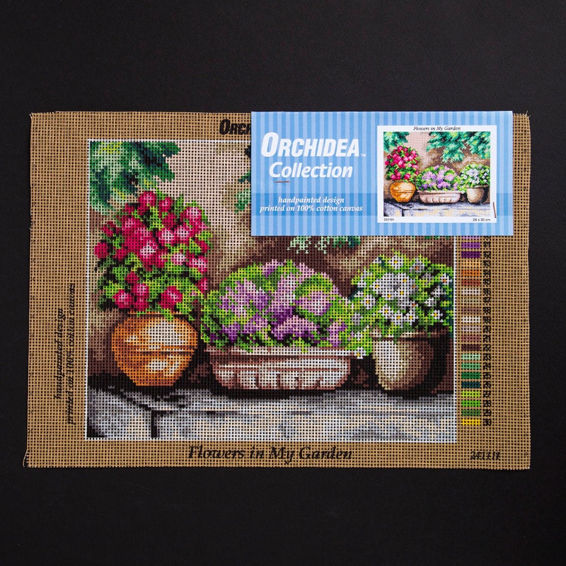 Orchidea 24x30cm Printed Gobelin, Flowers in My Garden – 2411H