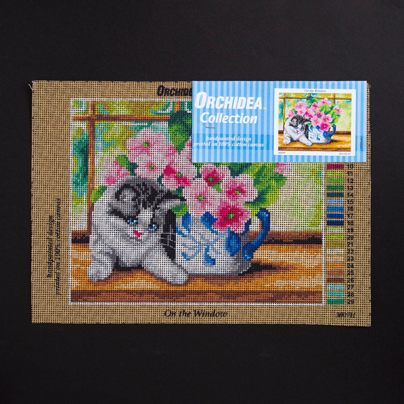 Orchidea 24x30cm Printed Gobelin, On the Window – 3007H