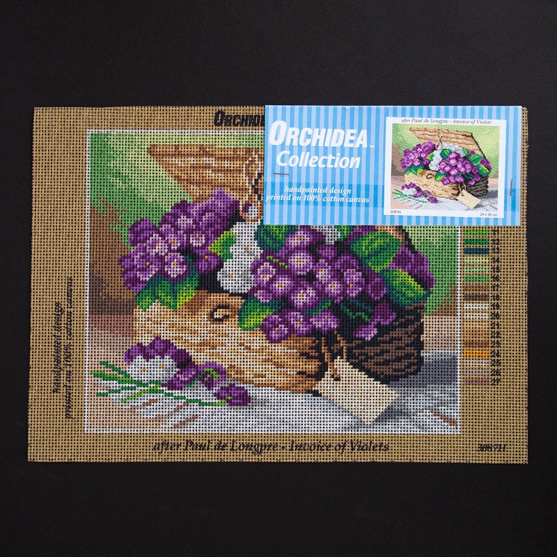 Orchidea 24x30cm Printed Gobelin, Paul de Longre – Invoice of Violets – 3087H