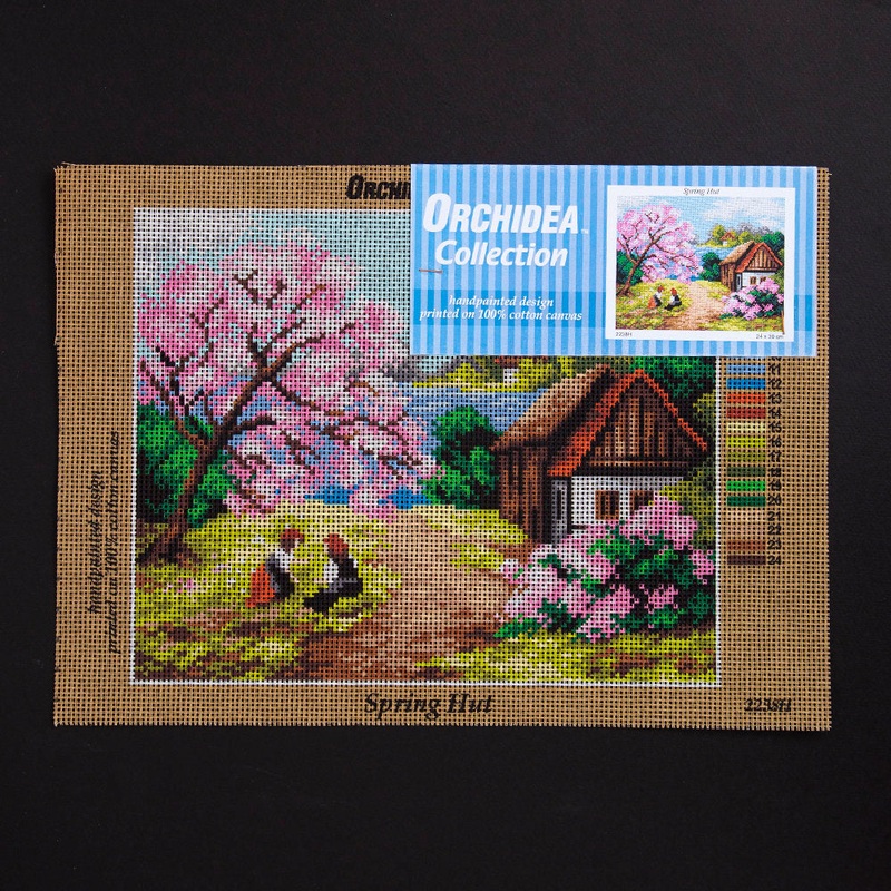 Orchidea 24x30cm Printed Gobelin, Spring Hut – 2238H
