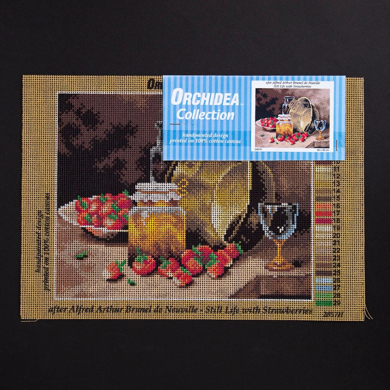 Orchidea 24x30cm Printed Gobelin, Still Life with Strawberries – 2857H