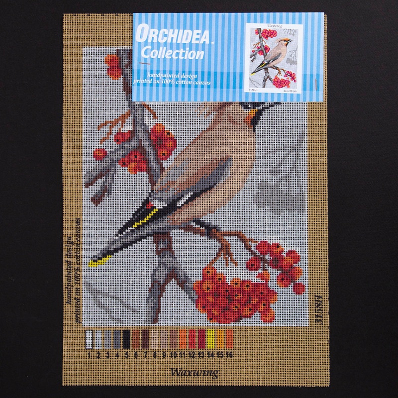 Orchidea 24x30cm Printed Gobelin, Waxwing – 3158H