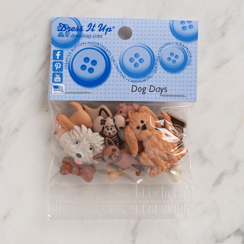 Dress It Up Creative Button Assortment, Dog Days – 369