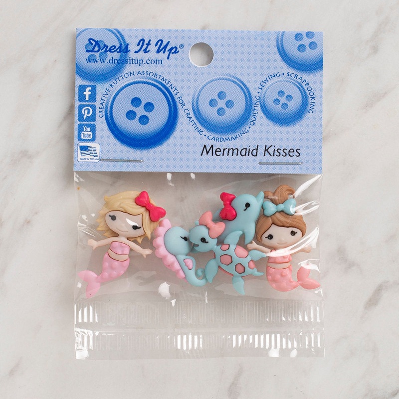Dress It Up Creative Button Assortment, Mermaid Kisses – 9320