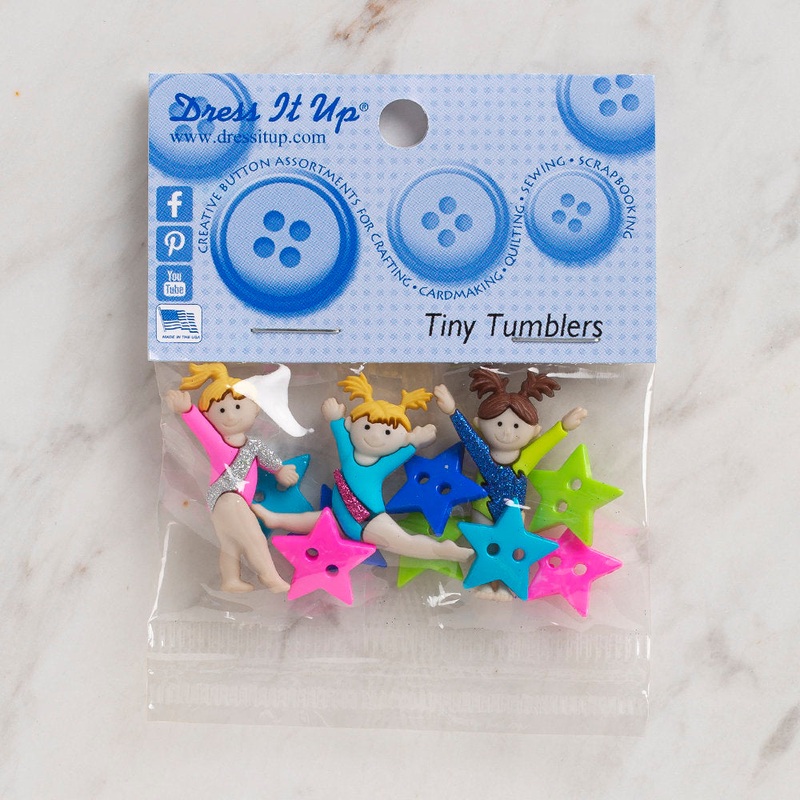 Dress It Up Creative Button Assortment, Tiny Tumblers – 6957