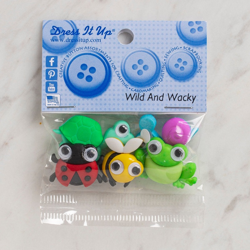 Dress It Up Creative Button Assortment, Wild and Wacky – 10416