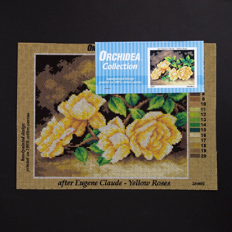 Orchidea 24x30cm Printed Gobelin, Eugene Claude – Yellow Roses – 2666H