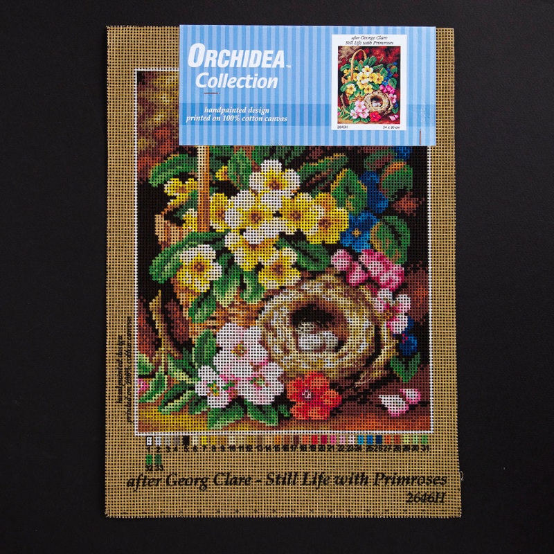Orchidea 24x30cm Printed Gobelin, George Clare – Still Life with Primroses – 2646H