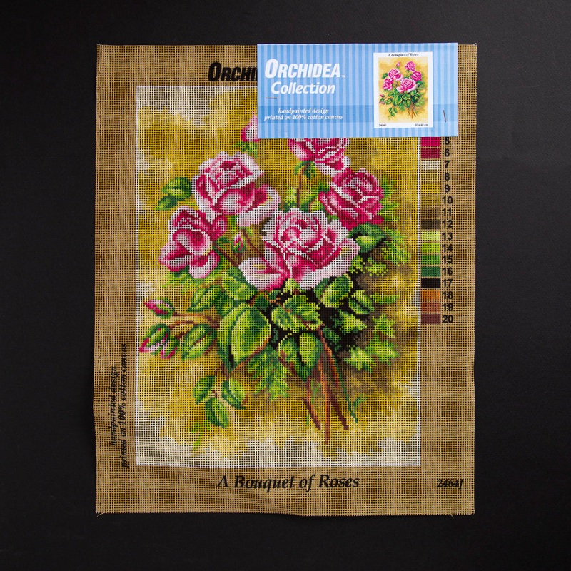 Orchidea 30x40cm Printed Gobelin, A Bouquet of Roses – 2464J