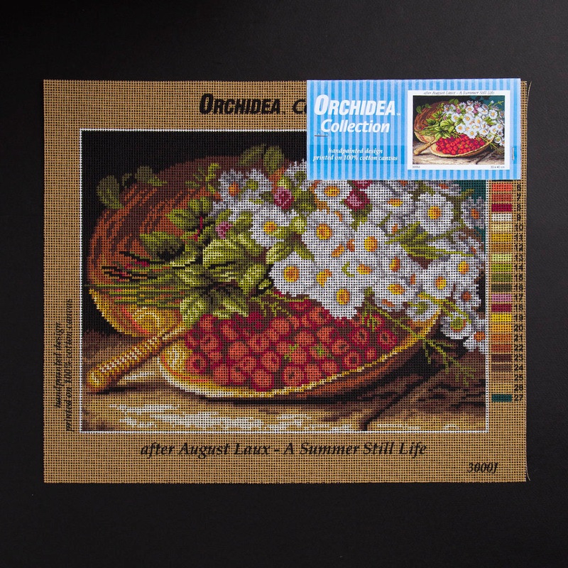 Orchidea 30x40cm Printed Gobelin, August Laux – A Summer Still Life – 3000J