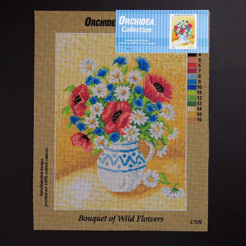 Orchidea 30x40cm Printed Gobelin, Bouquet of Wild Flowers – 1718J
