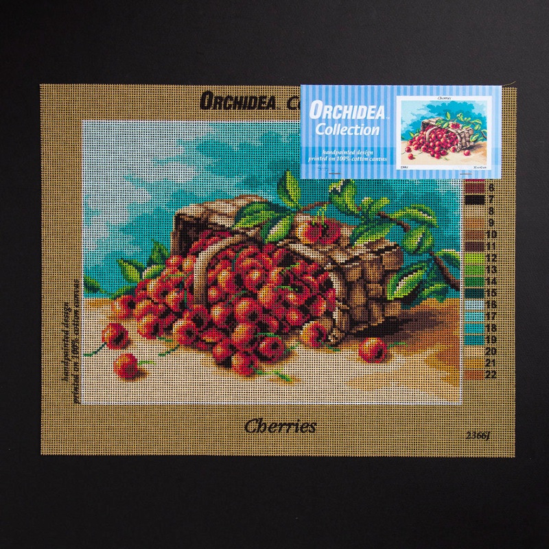 Orchidea 30x40cm Printed Gobelin, Cherries – 2366J