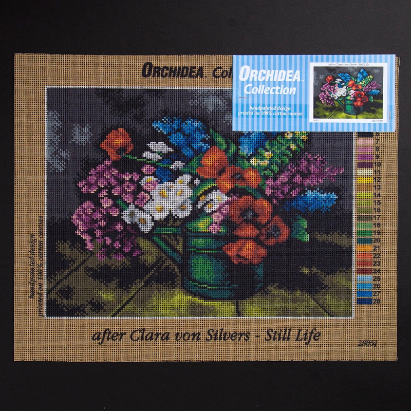 Orchidea 30x40cm Printed Gobelin, Clara von Sivers – Still Life – 2805J